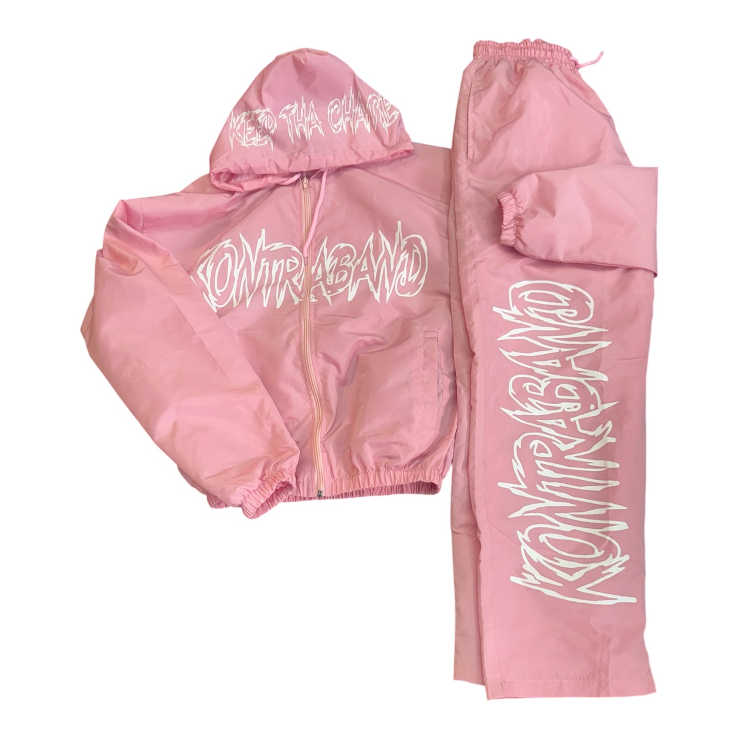 Kontraband x Keep Tha Change Windbreaker Pants Sets