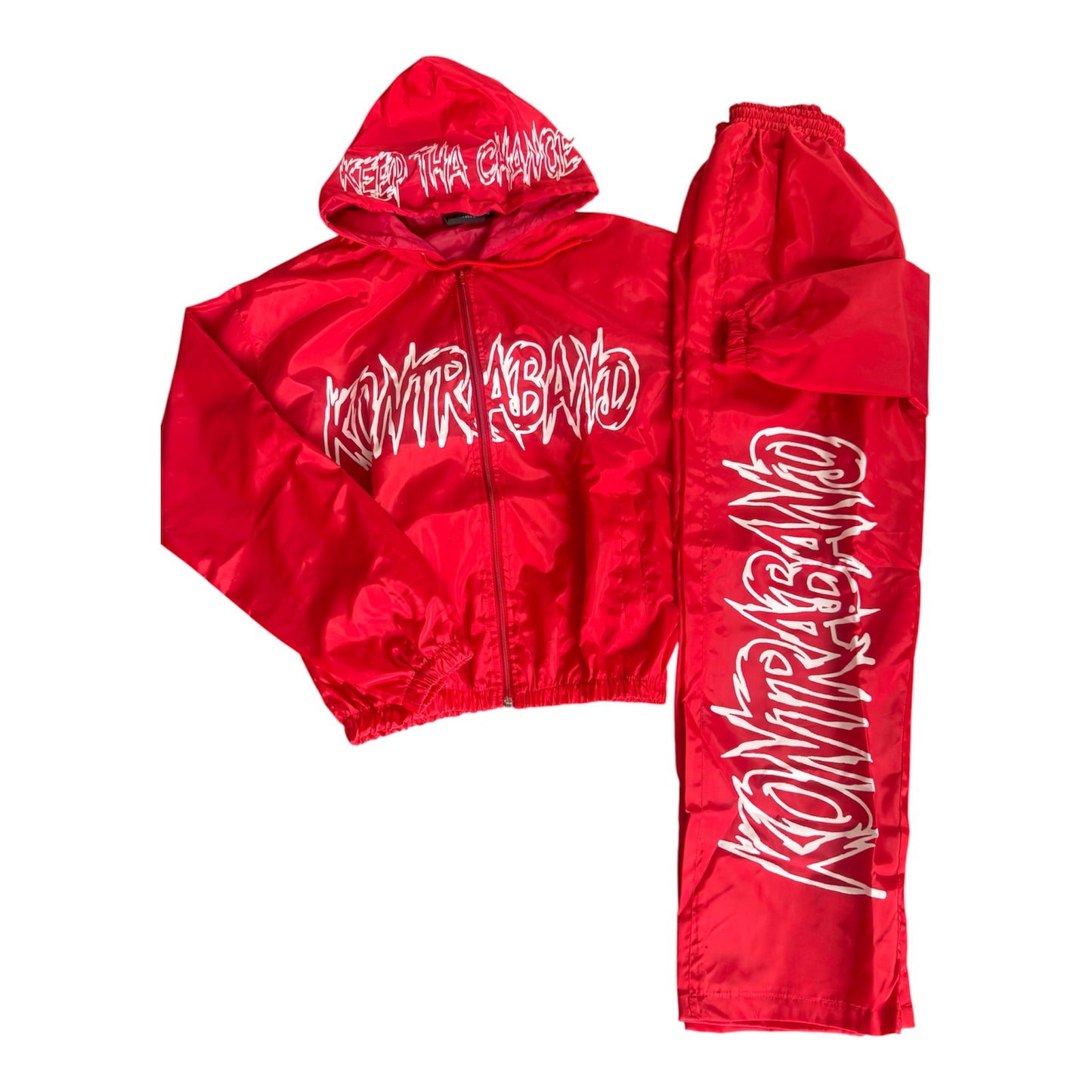 Kontraband x Keep Tha Change Windbreaker Pants Sets